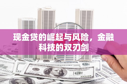 昌邑现金贷的崛起与风险，金融科技的双刃剑