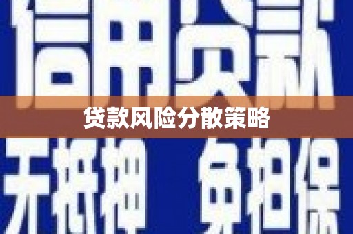 昌邑贷款风险分散策略
