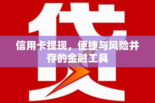 昌邑信用卡提现，便捷与风险并存的金融工具