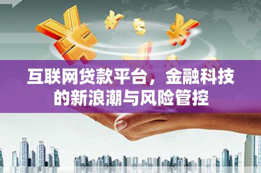 昌邑互联网贷款平台，金融科技的新浪潮与风险管控