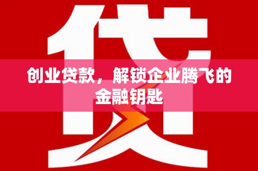 昌邑创业贷款，解锁企业腾飞的金融钥匙